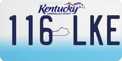 KY license plate 116LKE
