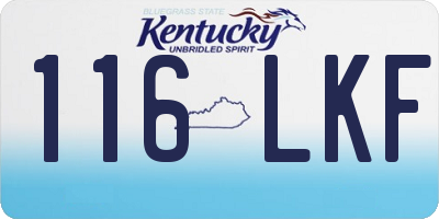 KY license plate 116LKF
