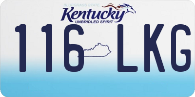 KY license plate 116LKG
