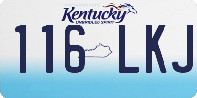 KY license plate 116LKJ