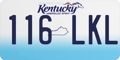 KY license plate 116LKL