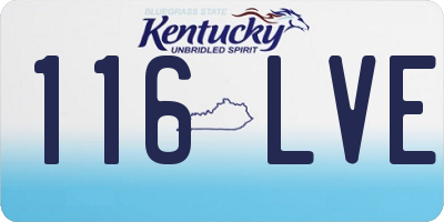 KY license plate 116LVE