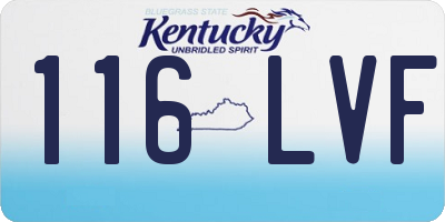 KY license plate 116LVF