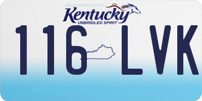 KY license plate 116LVK