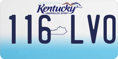 KY license plate 116LVO