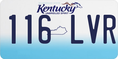 KY license plate 116LVR