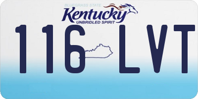 KY license plate 116LVT