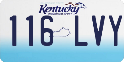 KY license plate 116LVY