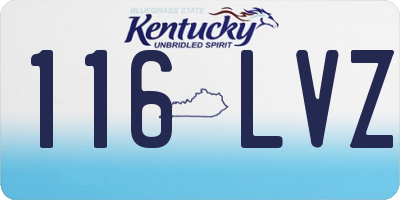 KY license plate 116LVZ
