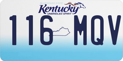 KY license plate 116MQV
