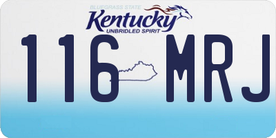 KY license plate 116MRJ