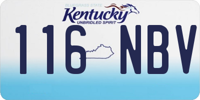 KY license plate 116NBV