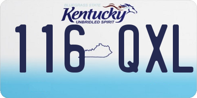 KY license plate 116QXL