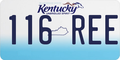 KY license plate 116REE