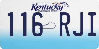 KY license plate 116RJI