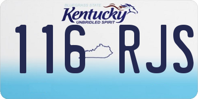 KY license plate 116RJS
