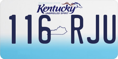 KY license plate 116RJU