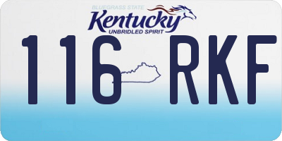 KY license plate 116RKF