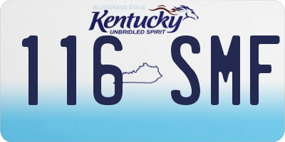 KY license plate 116SMF