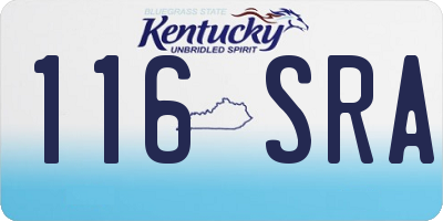 KY license plate 116SRA