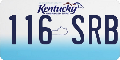 KY license plate 116SRB