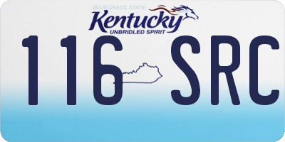 KY license plate 116SRC