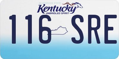 KY license plate 116SRE