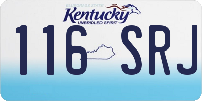 KY license plate 116SRJ