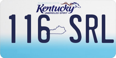 KY license plate 116SRL