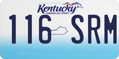 KY license plate 116SRM