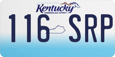 KY license plate 116SRP