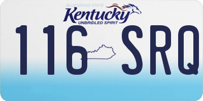 KY license plate 116SRQ