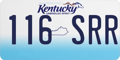 KY license plate 116SRR