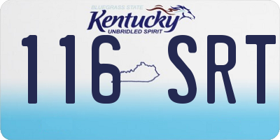 KY license plate 116SRT