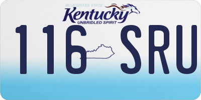 KY license plate 116SRU