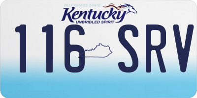 KY license plate 116SRV