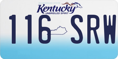 KY license plate 116SRW