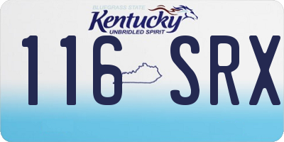 KY license plate 116SRX