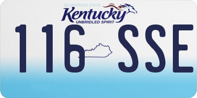 KY license plate 116SSE