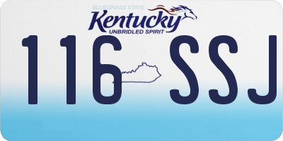 KY license plate 116SSJ
