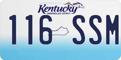 KY license plate 116SSM