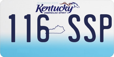 KY license plate 116SSP