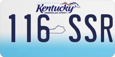 KY license plate 116SSR