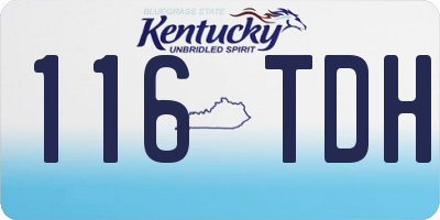 KY license plate 116TDH