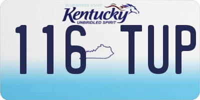 KY license plate 116TUP