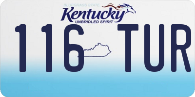 KY license plate 116TUR