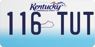 KY license plate 116TUT