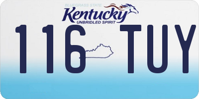 KY license plate 116TUY