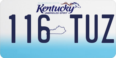 KY license plate 116TUZ