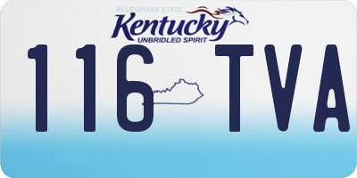 KY license plate 116TVA